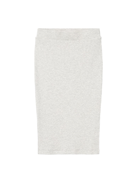 Lang Rib Nederdel Heljaya Light Grey Melange fra Name It