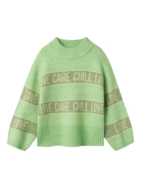 Oversize Striktrøje Beify Arcadian Green fra Name It