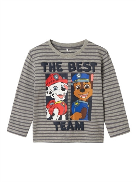 Paw Patrol Bluse Jasper Grey Melange fra Name It