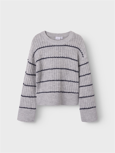 Striktrøje Titina Light Grey Melange fra Name It