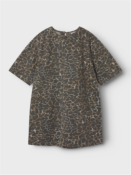 Leo Twill Kjole Affogat Leo Washed Down fra Name It