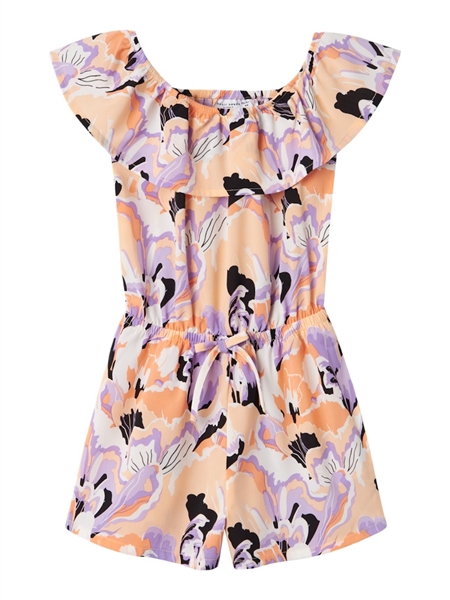 Kortærmet Playsuit Vinaya Peach Parfait fra Name It
