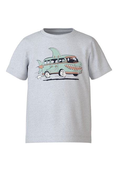 T Shirt Victor Light Grey Melange fra Name It