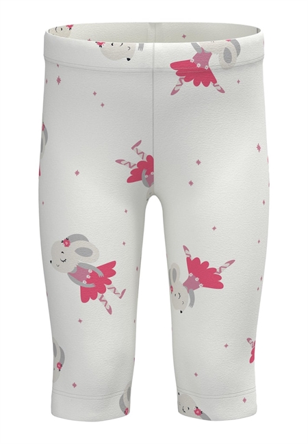 Trekvart Leggings Vivian Capri Bright White fra Name It