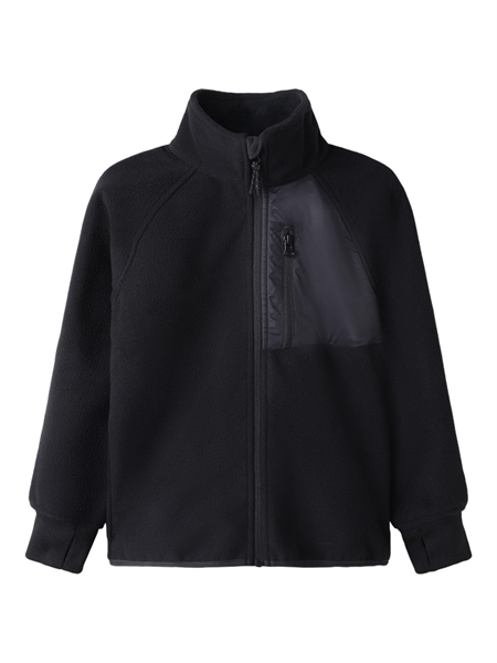 Vindtæt Fleece Jakke Move03 Black fra Name It