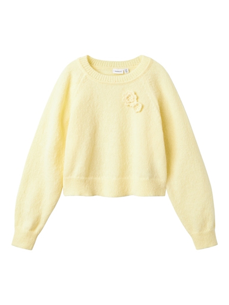 Striktrøje Blue Pastel Yellow fra Name It