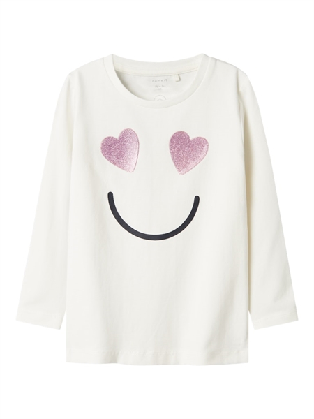 Langærmet Bluse Shine Cloud Dancer fra Name It