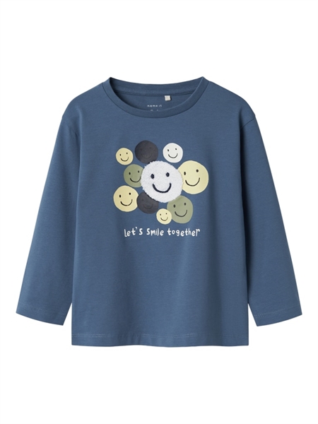 Langærmet Bluse Shine China Blue fra Name It