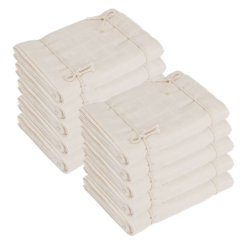 økologiske Stofbleer Minisvøb   10 Pak   Natural White fra Naturebaby