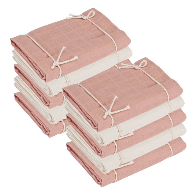 økologiske Stofbleer Minisvøb   10 Pak   Rose Cloud White fra Naturebaby