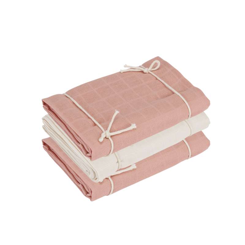 økologiske Stofbleer Minisvøb   3 Pak   Rose Cloud White fra Naturebaby