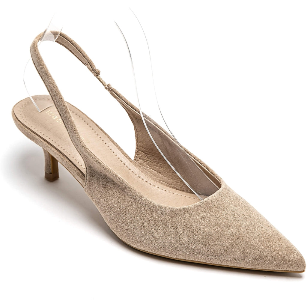 Ninelle Dame Slingback Stiletter 1833   Kaki fra Shoes