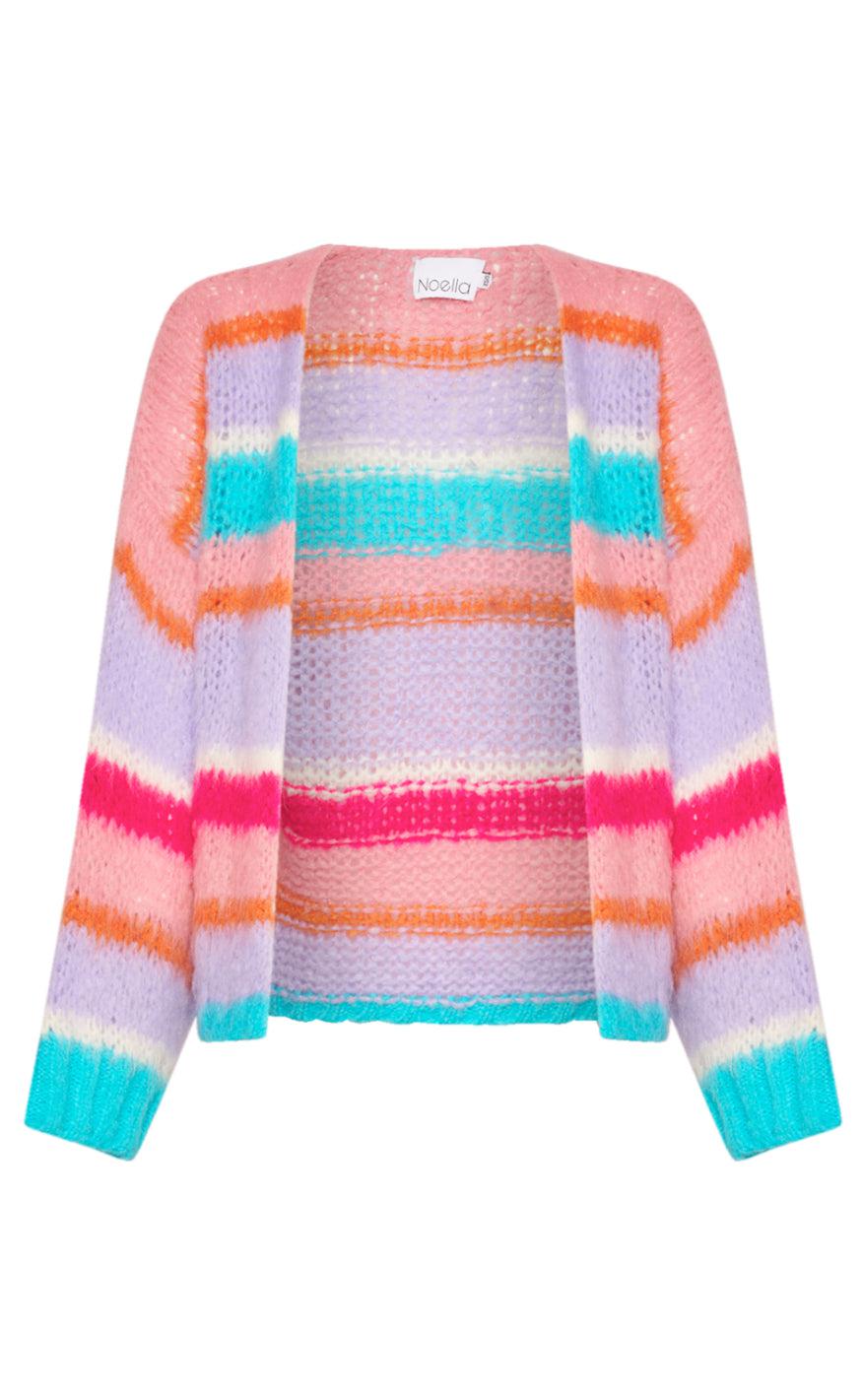 Cardigan   Ella   Rose Blue Lilac Mix fra Noella