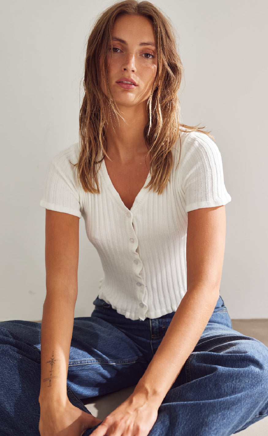 Cardigan   Lenora   Ivory fra Noella
