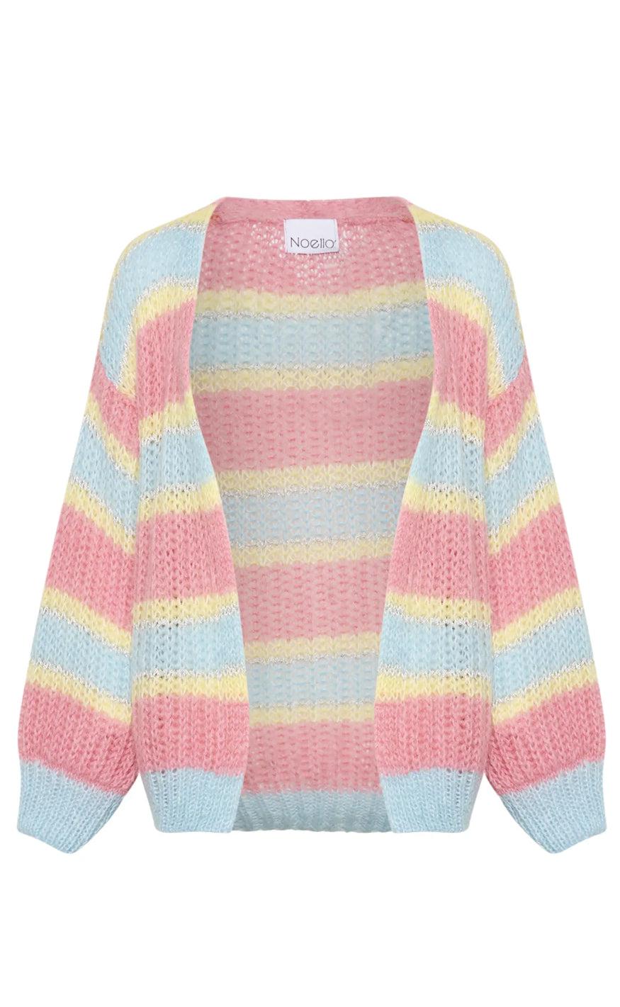 Cardigan   Pacific   Light Blue Rose Mix fra Noella