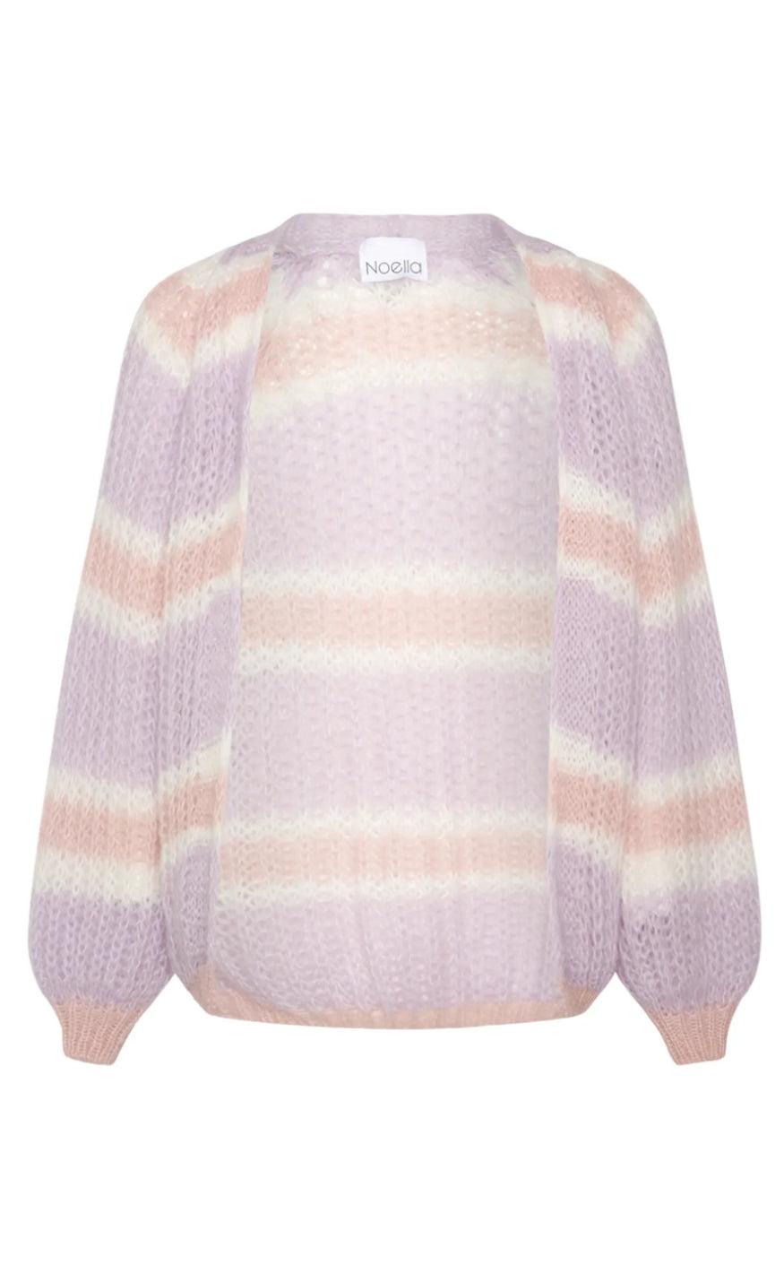 Cardigan   Vera    Lilac Rose White Mix fra Noella