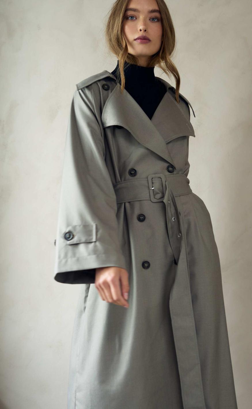 Frakke   Kealyn   Dark Grey Melange fra Noella