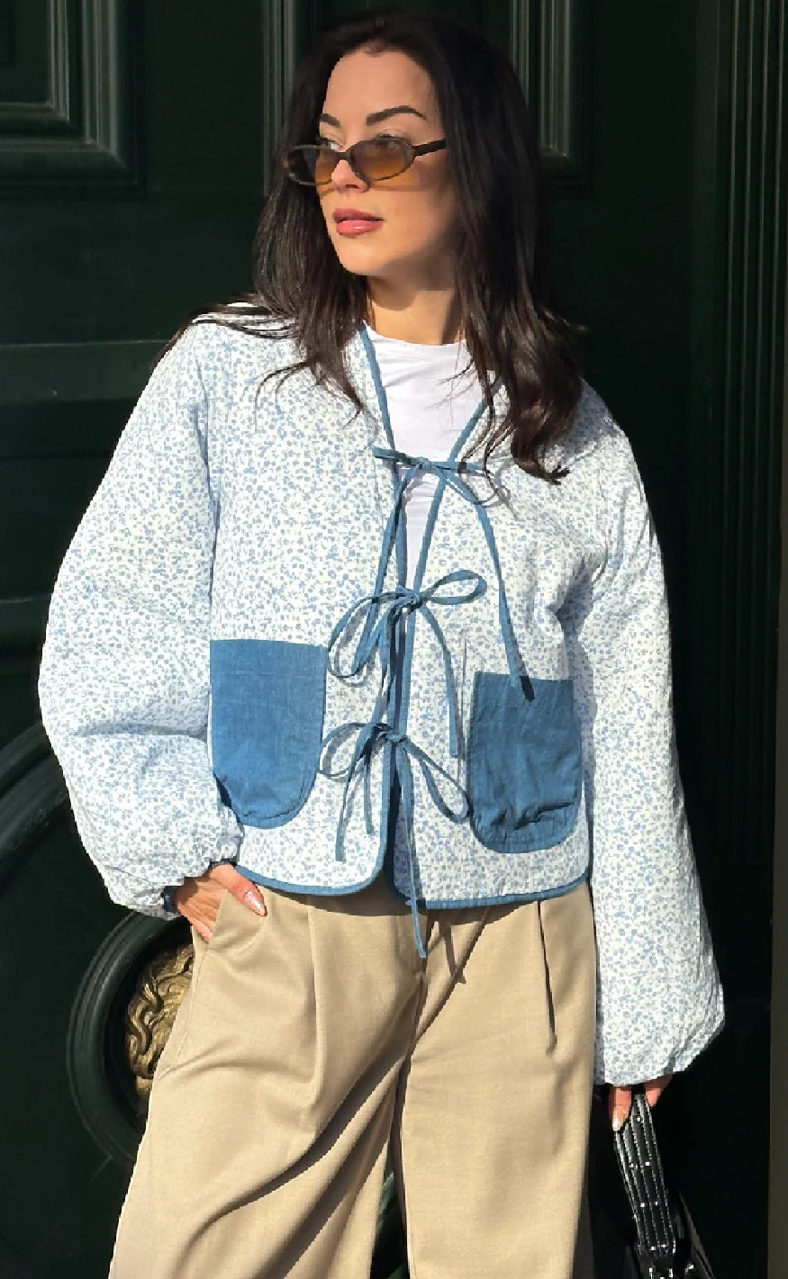 Jakke   Lori   Calla Denim Print fra Noella