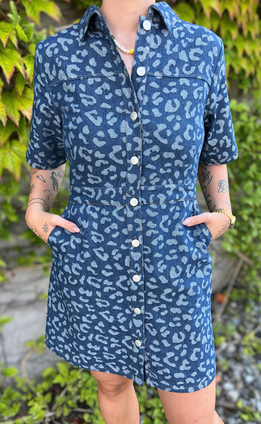 Kjole   Benita   Mid Blue Wash fra Noella