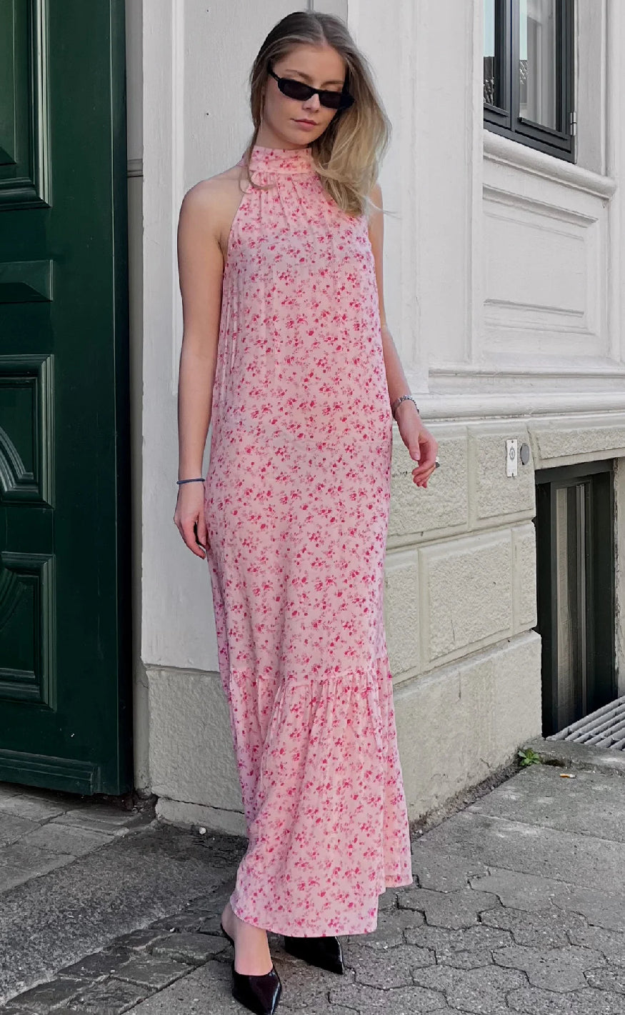 Kjole   Maxi Short   Cheryl Pink Print fra Noella