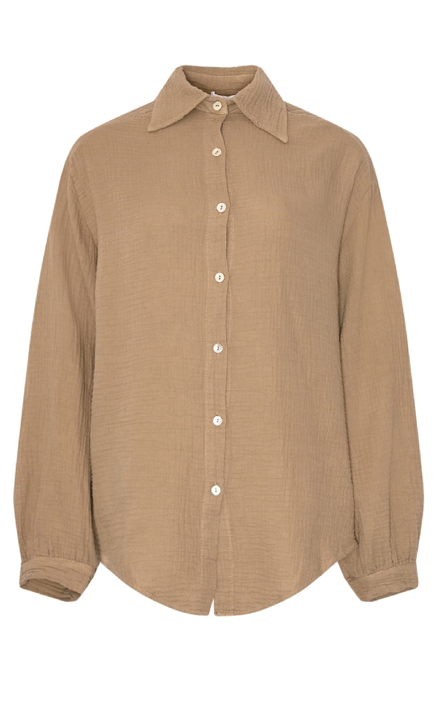 Skjorte   Suri   Timber Brown fra Noella