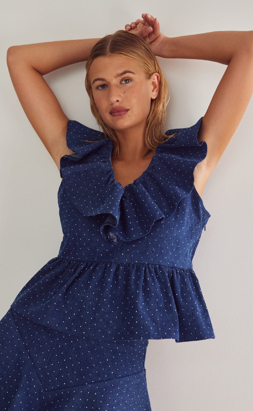 Top   Louisa   Blue Wash fra Noella