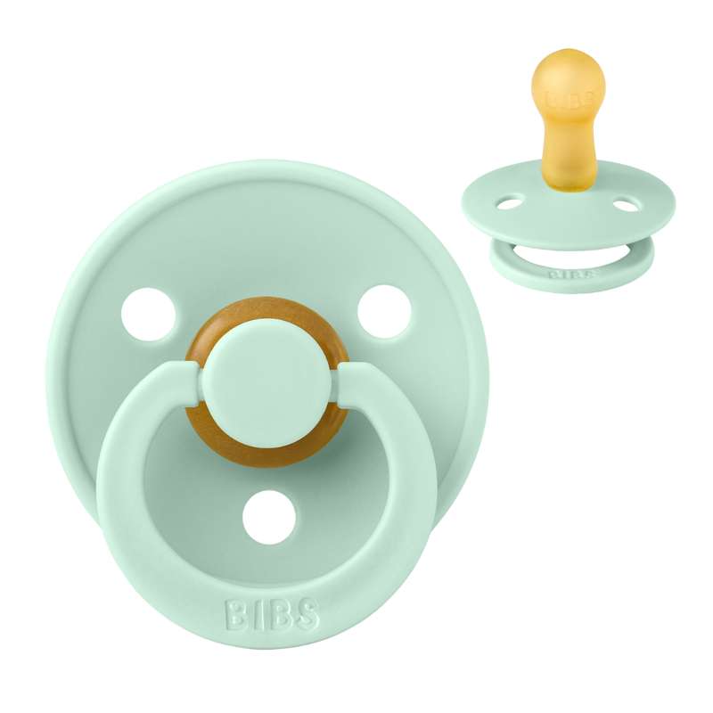 Rund Colour Sut   Str. 2   Naturgummi   Nordic Mint fra Bibs