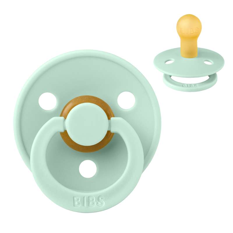Rund Colour Sut   Str. 1   Naturgummi   Nordic Mint fra Bibs