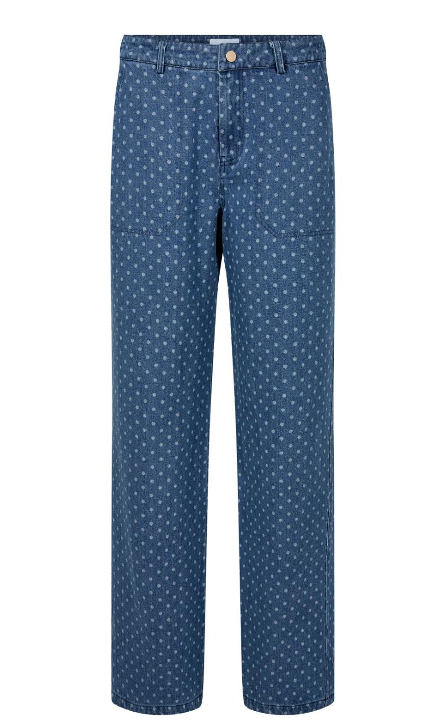 Bukser   Haddie   Medium Blue Denim fra Nümph