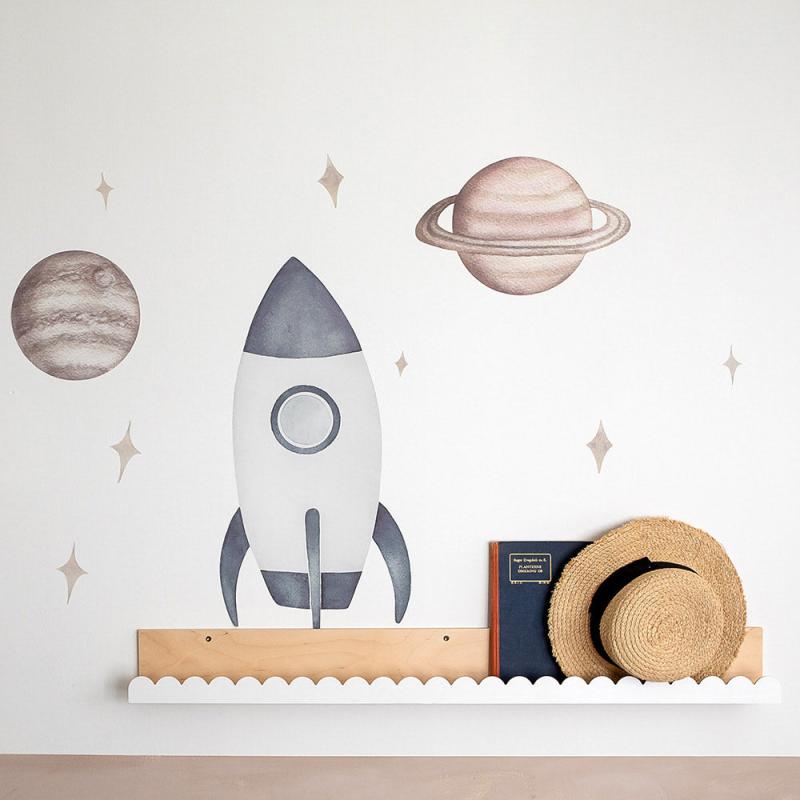 Wallsticker Raket   Multi fra That's Mine