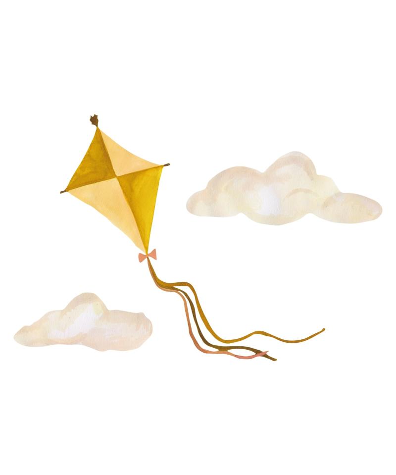 Wallsticker Kite Small Multi fra That's Mine