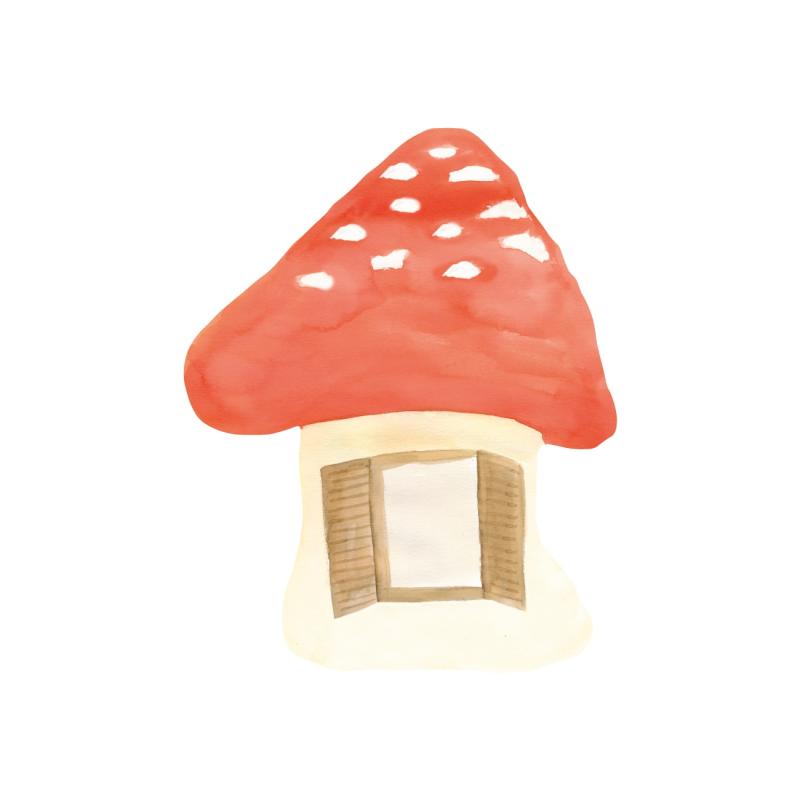 Wallsticker Little Mush Room Red   Multi fra That's Mine