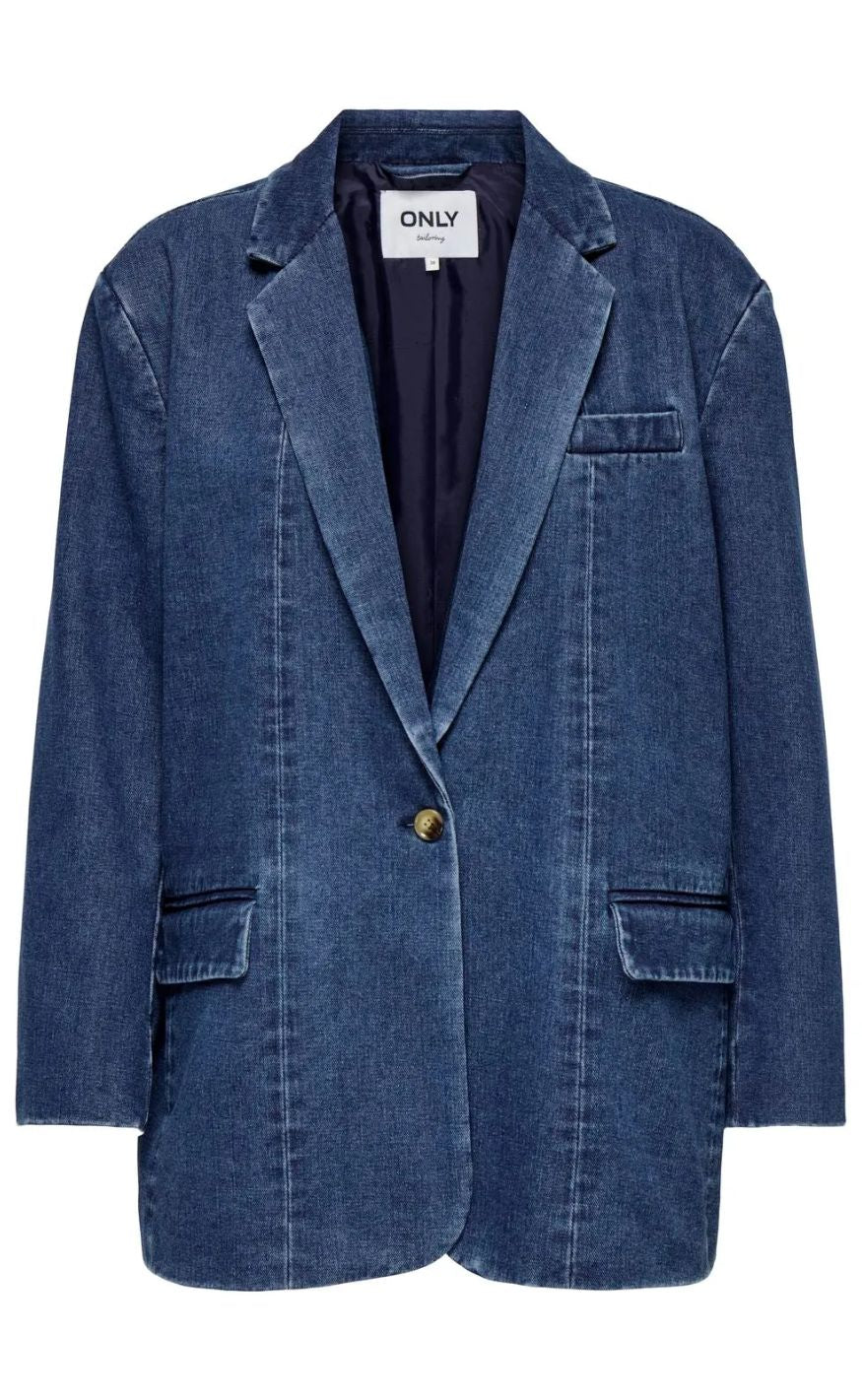 Blazer   Cory   Medium Blue Denim fra Only