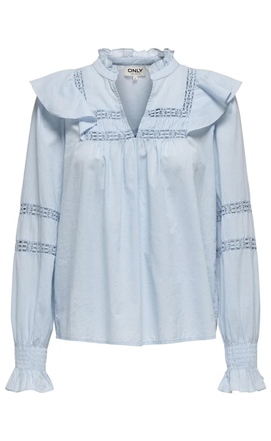 Bluse Julia Cashmere Blue fra Only