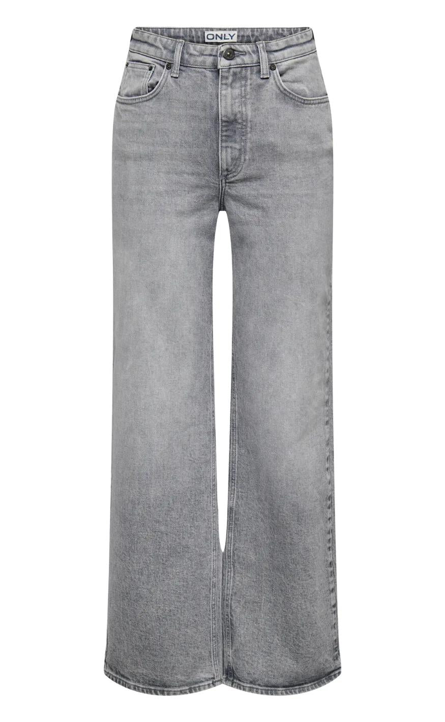 Bukser   Juicy Wide Leg   Medium Grey Denim fra Only