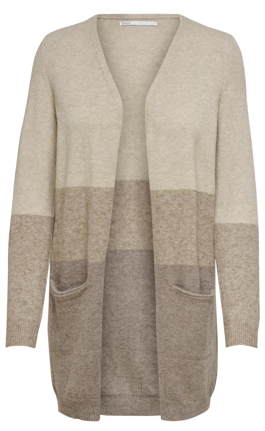 Cardigan   Queen   Sand W. Beige & Woodsmoke fra Only