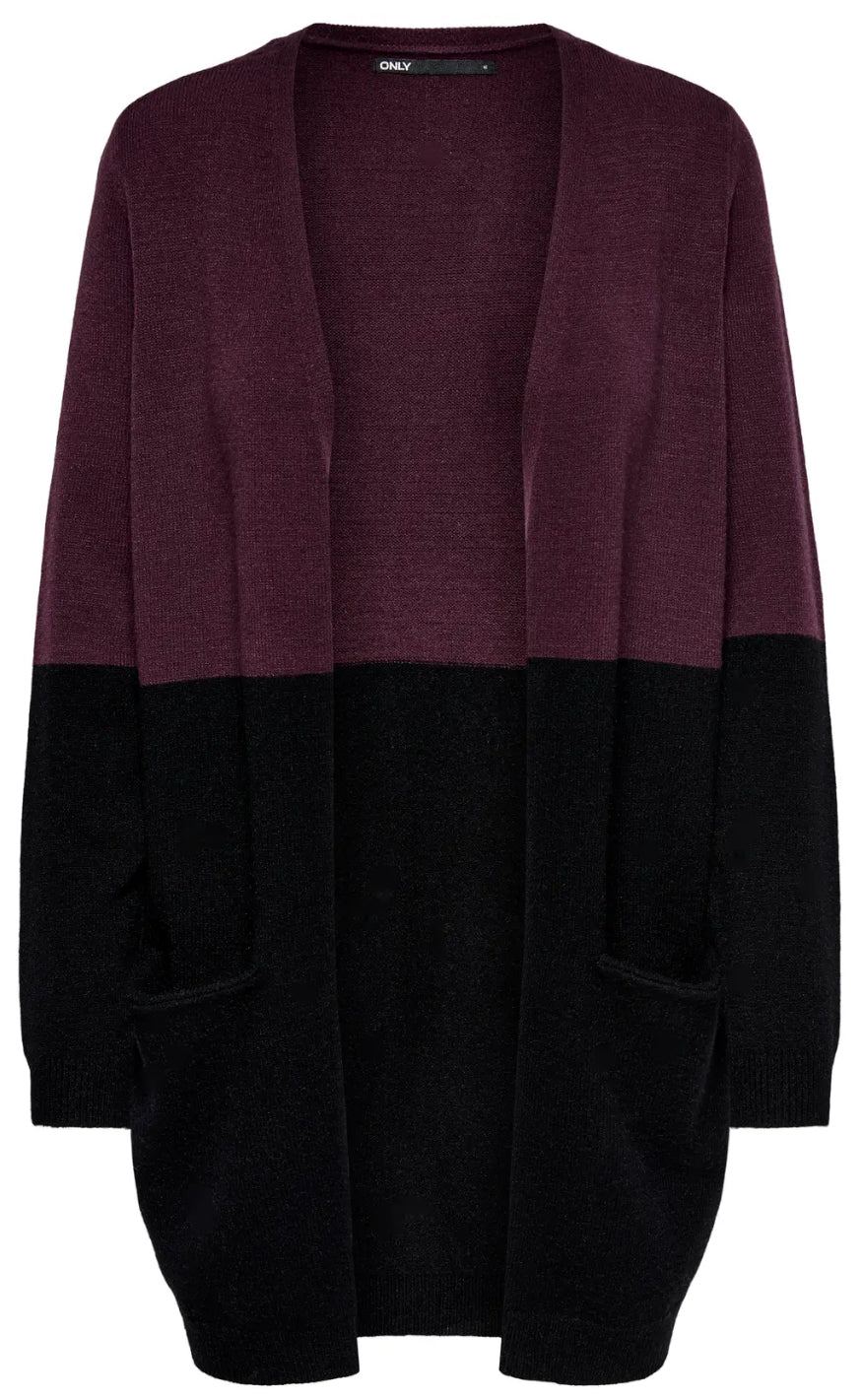 Cardigan Queen Windsor Wine W. Black fra Only