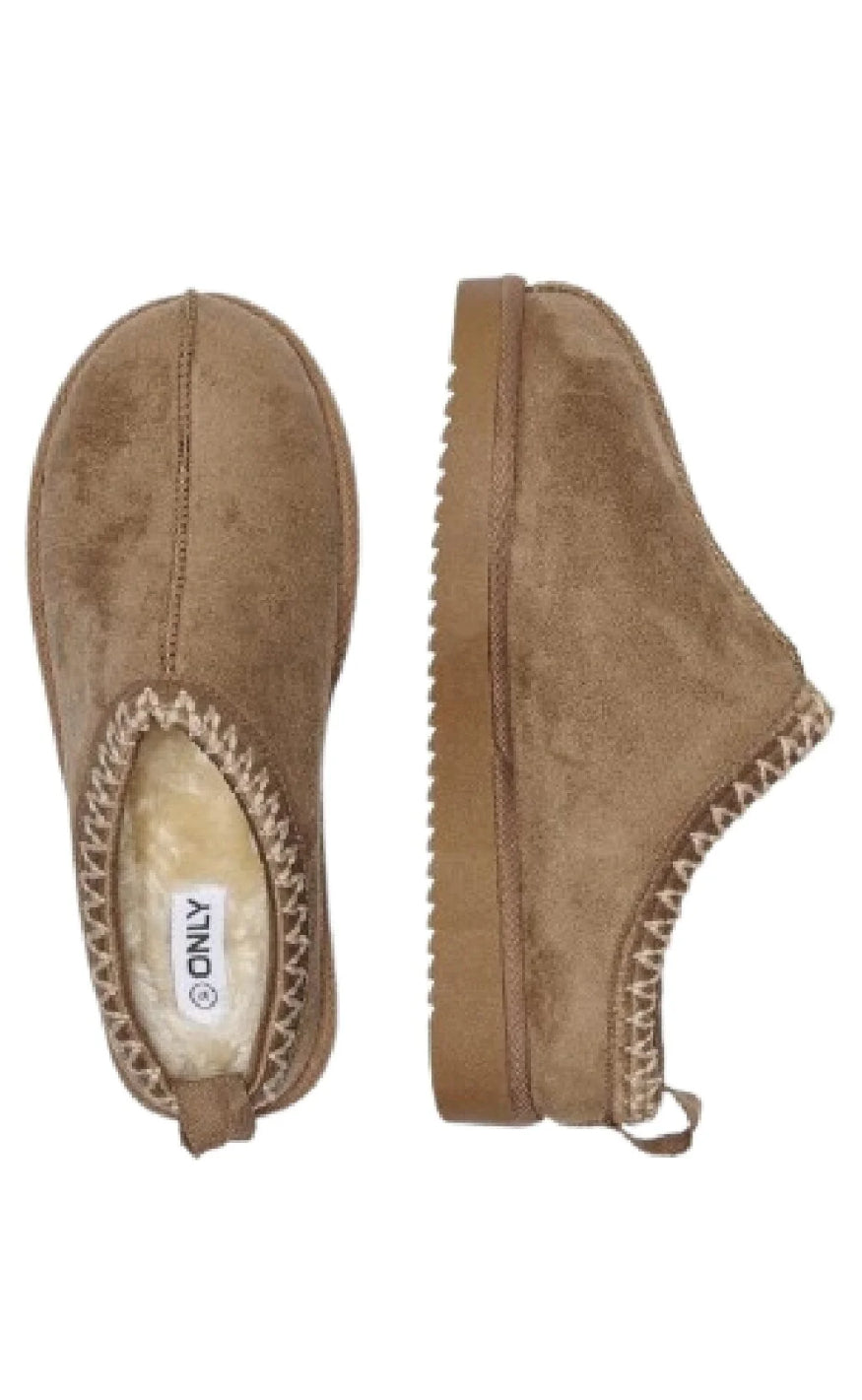 Hjemmesko   Stella Teddy   Cognac fra Only