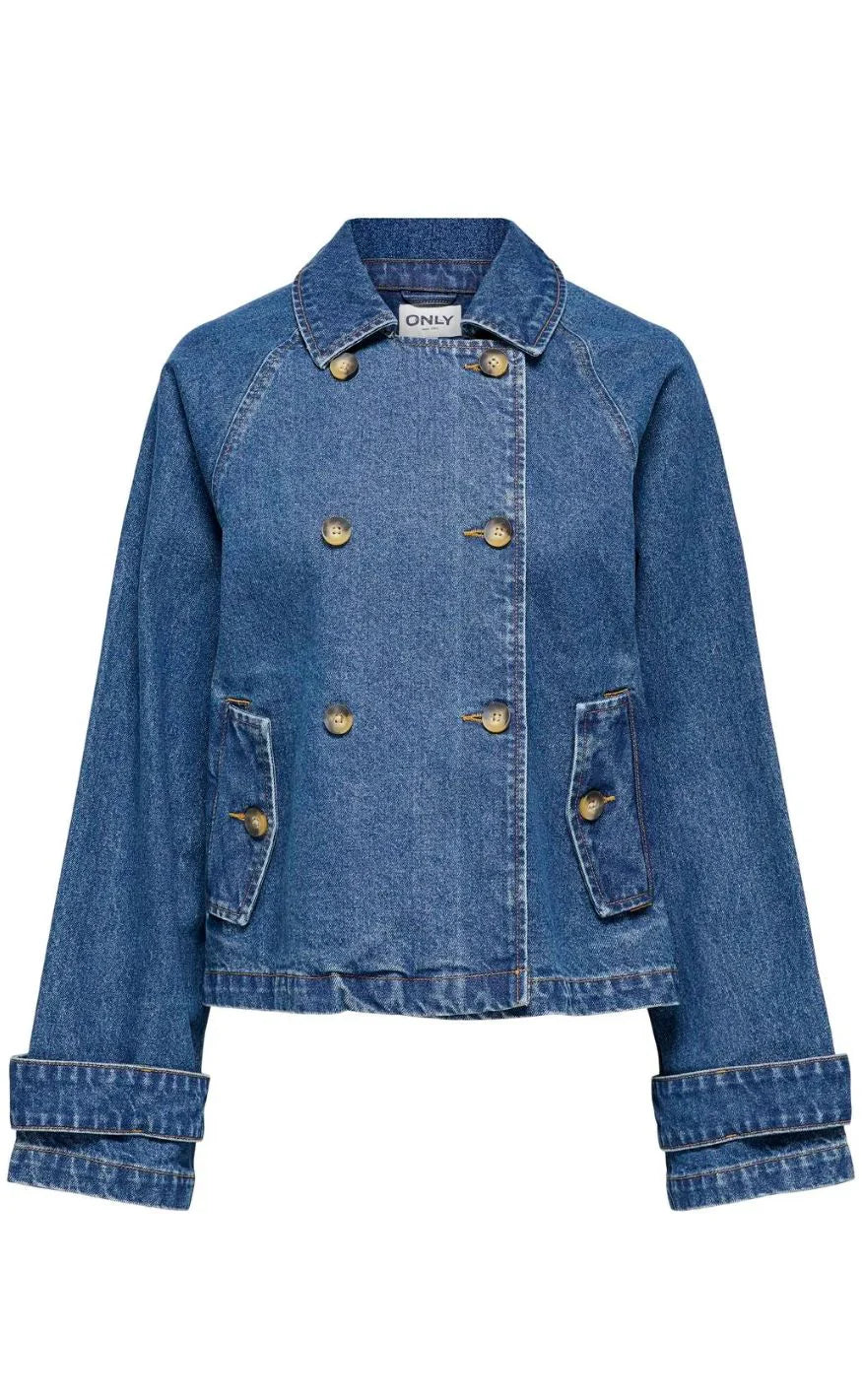Jakke   April   Medium Blue Denim fra Only