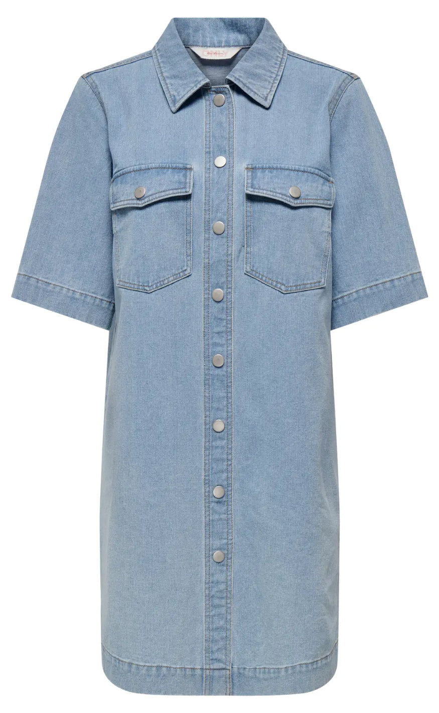 Kjole Belle Light Blue Denim fra Only