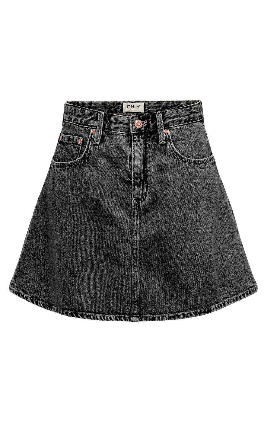 Nederdel   Eden   Washed Black fra Only