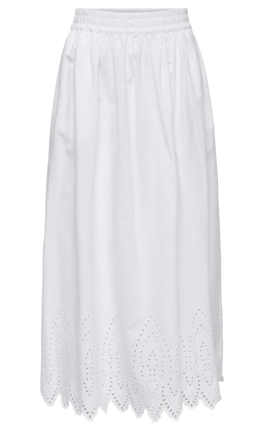 Nederdel   Tulum   Bright White fra Only