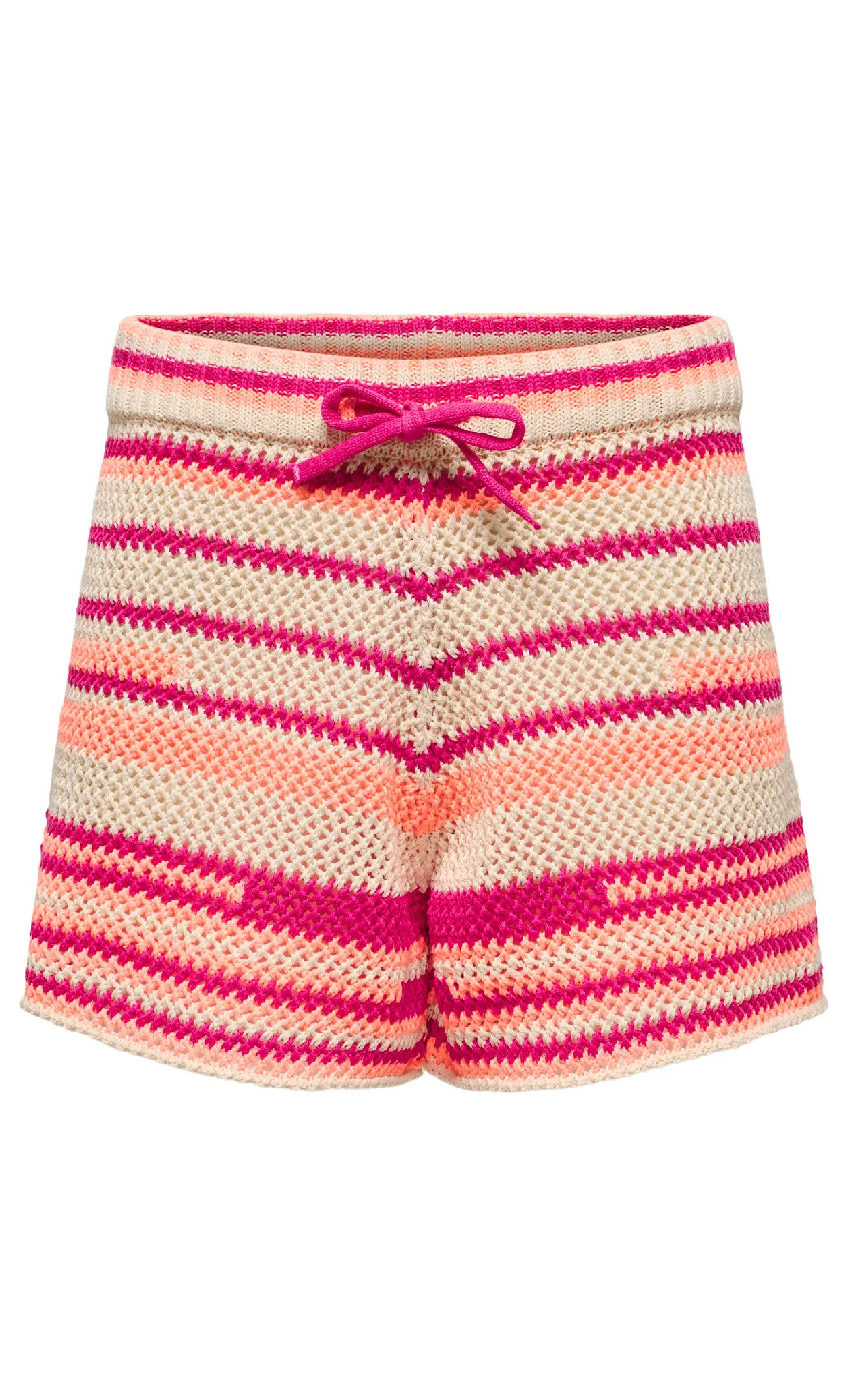 Shorts   Merida Life   Fuchsia Fedora Ecru Papaya Punch fra Only
