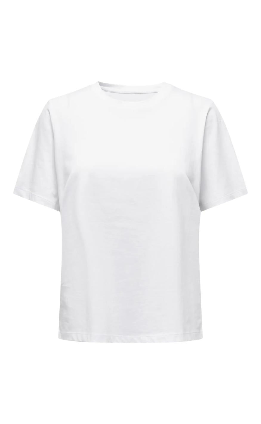 T Shirt S S Tee White fra Only
