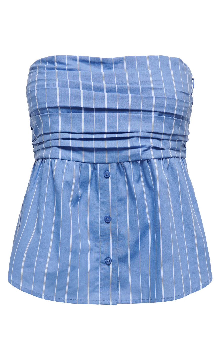 Top   Esie   Blue Bonnet Esie Stripe fra Only