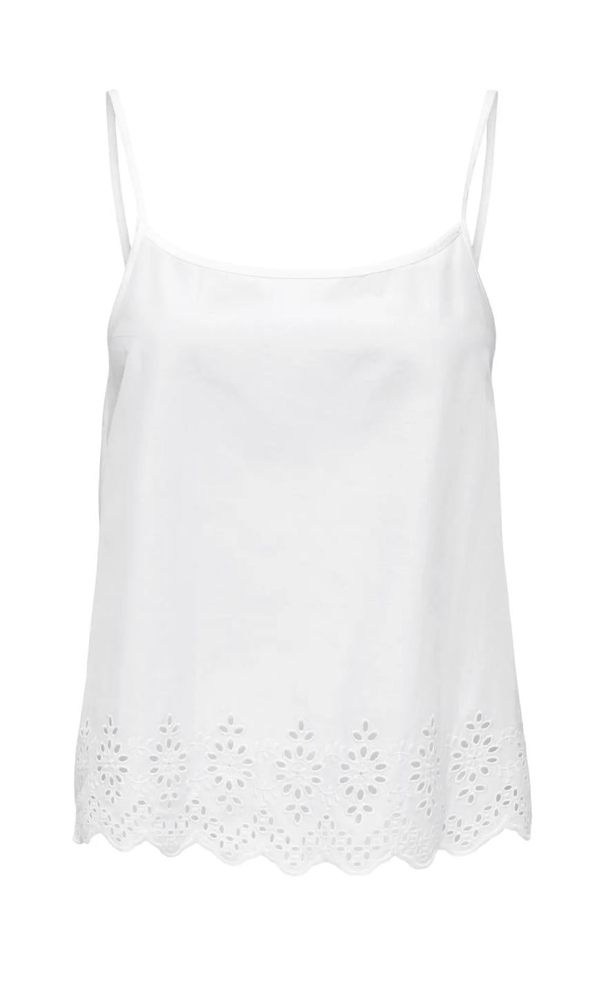 Top   Lou Singlet   Bright White fra Only