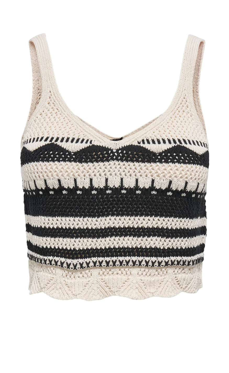 Top   Merida Life   Ecru Black fra Only