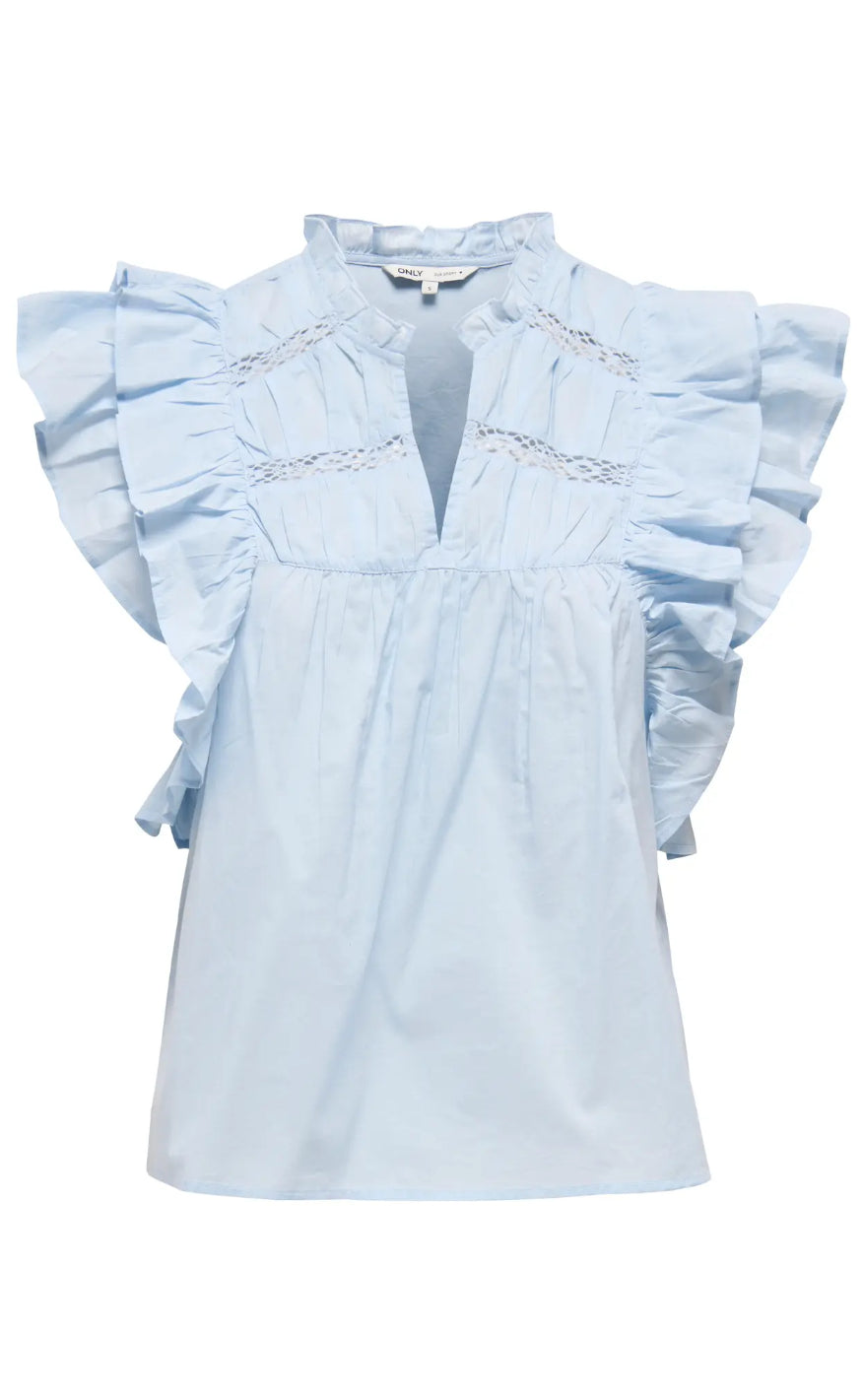 Top   Sunny   Cashmere Blue fra Only