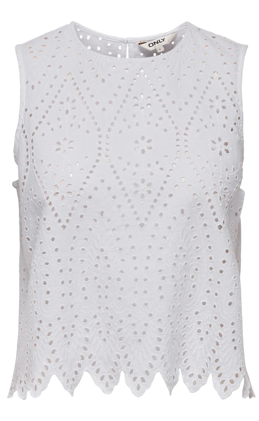 Top Tulum Bright White fra Only
