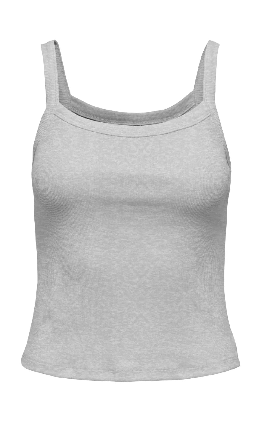 Top   Vira   Light Grey Melange fra Only
